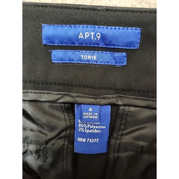 Apt 9 Torie Capri Dress Pants Womens 4 Black Straight Leg Stretch Career NEW - Picture 8 of 10